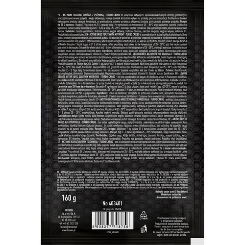 Distiliavimo mielės Turbo Carbo - 3