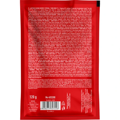 Distiliavimo mielės Turbo Grom 72h - 2