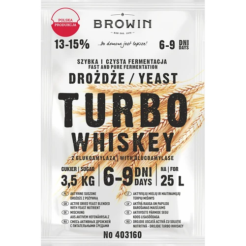 Distiliavimo mielės Turbo Whiskey