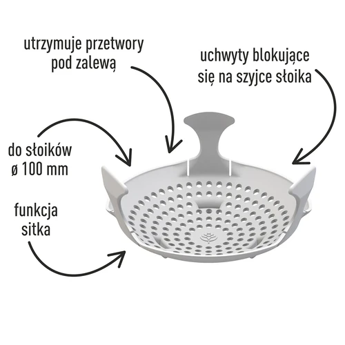 Docisk - sitko do przetworów, kiszonek i octu - do słoików fi 100 mm - 12 szt. - 3