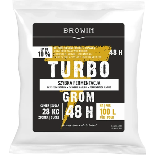Drożdże gorzelnicze Turbo Grom 48h 100L