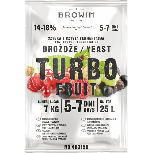 Drożdże winiarskie Turbo Fruit 5-7 dni - 2