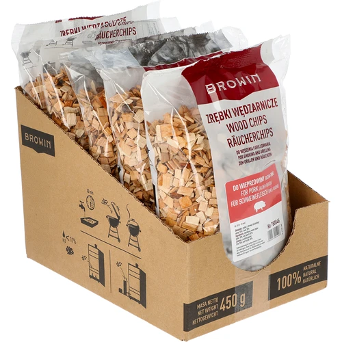 Drožlės rūkymui/griliavimui kiaulienai - mišinys (70% alksnis, 30% bukas), 450 g, kl.10 - 2