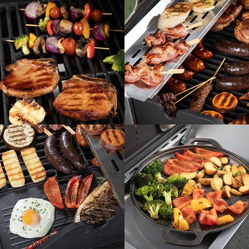 Dujinis grilis dragON BBQ101, 11,7 kW, juodai sidabrinis - 11