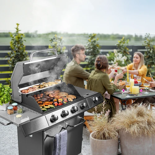 Dujinis grilis dragON BBQ201, 18,8 kW, sidabrinis - 3