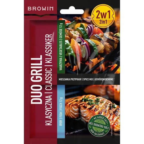 Duo Grill Klasikinė žuviai ir daržovėms – 2 viename prieskonių mišinys, 2 x 12 g