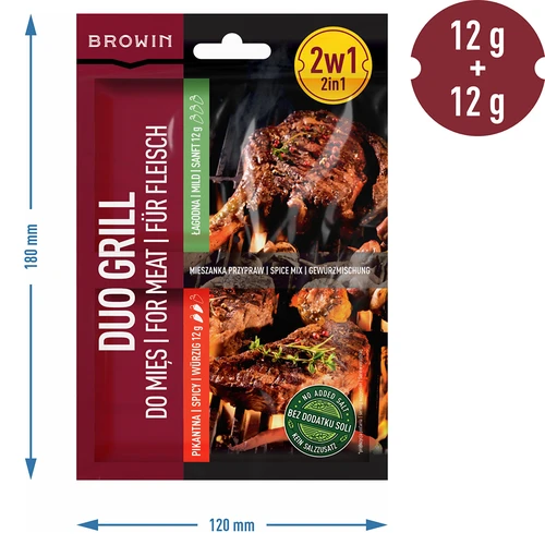 Duo Grill mėsai, 2 viename prieskonių mišinys, 2 x 12 g - 4