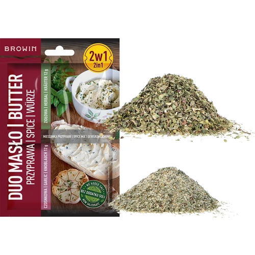 Duo Masło - česnakinis ir žolelių prieskonis 2 viename, 2 x 12 g - 3