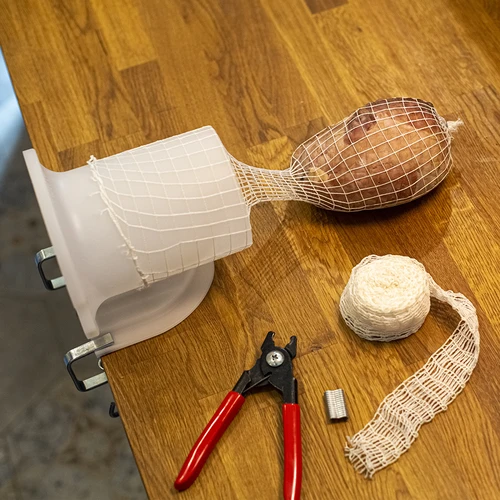 Elastinis tinklelis mėsos vyniotiniams (iki +220 °C), Ø 15 cm, ilgis 3 m - 6