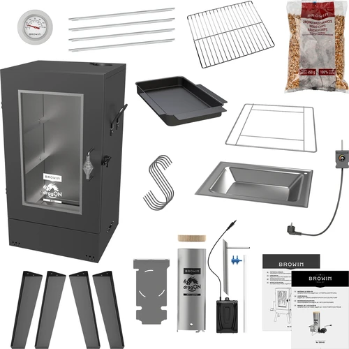 Elektrinė rūkykla dragON E101 su dūmų generatoriumi, 70 l - 2