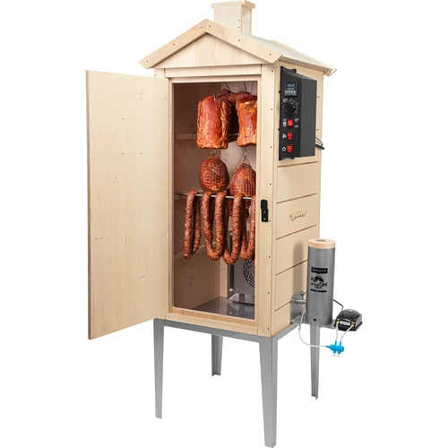 Elektrinė rūkykla dragON PLYWOOD NATURE 100E su elektriniu šildymo moduliu ir valdikliu - 4