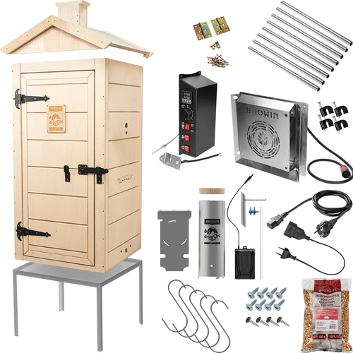 Elektrinė rūkykla dragON PLYWOOD NATURE 100E su elektriniu šildymo moduliu ir valdikliu - 2