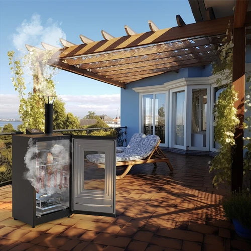 Elektrinė rūkykla - dragON su dūmų generatoriumi, skaitmeninė 65 L - 32