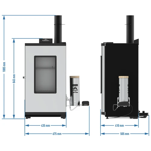 Elektrinė rūkykla - dragON su dūmų generatoriumi, skaitmeninė 65 L - 8