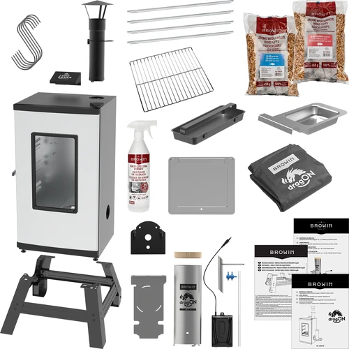 Elektrinė rūkykla dragON su mobiliu pagrindu ir valymo skysčiu - 2