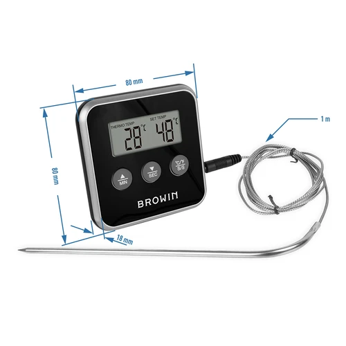 Elektroniczny termometr kuchenny z sondą (0°C do 250°C) mix - 4
