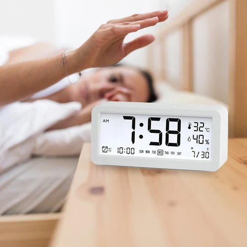 Elektroninė meteorologinė stotelė Soens – balta, su laikrodžiu ir kalendoriumi - 7