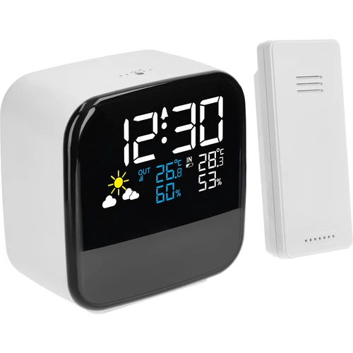 Elektroninė orų stotis Soens - su belaidžiu jutikliu, žadintuvu ir naktine lempute