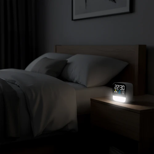 Elektroninė orų stotis Soens - su belaidžiu jutikliu, žadintuvu ir naktine lempute - 6