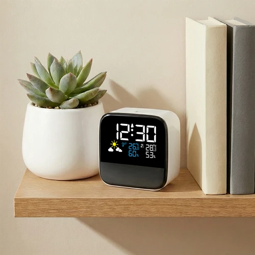 Elektroninė orų stotis Soens - su belaidžiu jutikliu, žadintuvu ir naktine lempute - 5