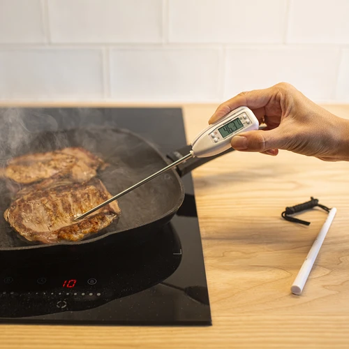 Elektroninis virtuvinis termometras (-50 °C iki +300 °C) su dėklu, baltas - 4