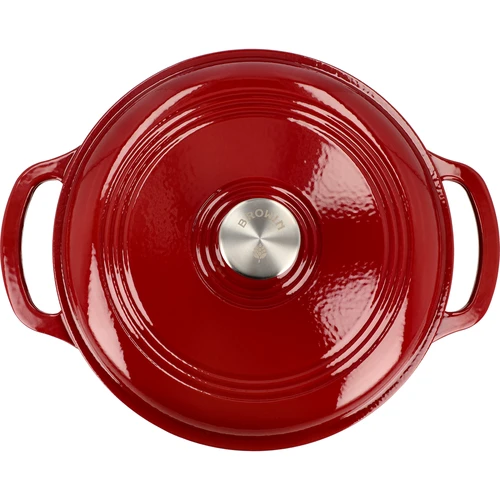 Emaliuotas ketaus puodas - bordo, 5,8L - 3