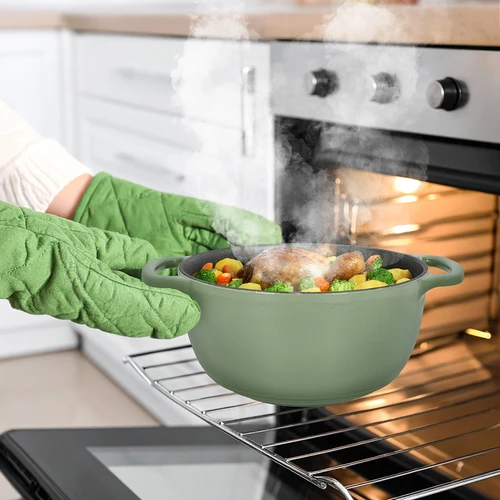 Emaliuotas ketaus puodas - šalavijų spalvos, 4 l - 8