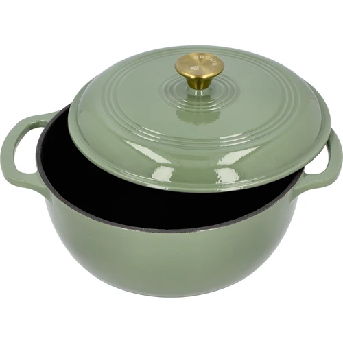 Emaliuotas ketaus puodas – šalavijų spalvos, 5,8 l - 2