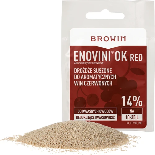 Enovini® OK RED - drożdże winiarskie obniżające kwasowość 7 g - 3