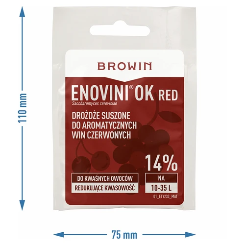 Enovini® OK RED - drożdże winiarskie obniżające kwasowość 7 g - 4
