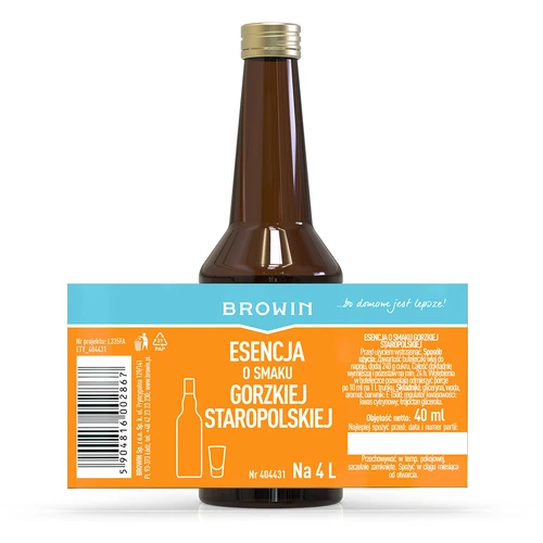 Esencija su „Gorzka Staropolska“ skoniu, skirta 4 l - 40 ml - 6