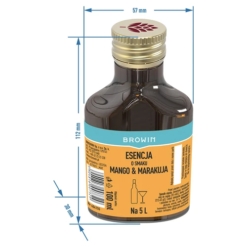 Esencja o smaku mango & marakuja na 5 L, 100 ml - 6