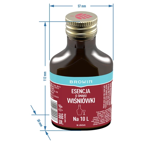 Esencja o smaku wiśniówki na 10 L - 100 ml - 5