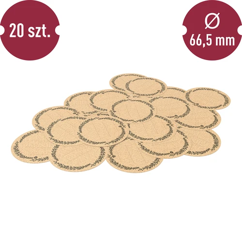 Etykiety okrągłe fi 66,5mm na zakrętki/słoiki - 20szt - 3