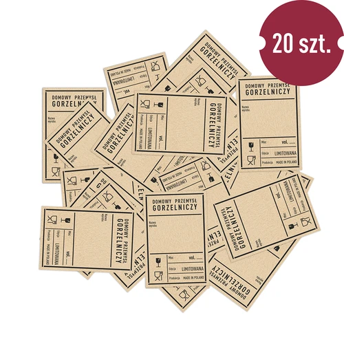 Etykiety samoprzylepne 60x90 mm na butelki, wódkę, PRL, 20 szt. - 3