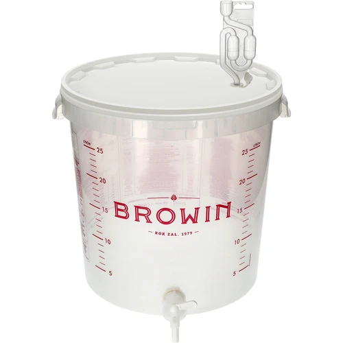 Fermentacijos talpa 30 l su spauda, kraneliu ir 3 vamzdeliais