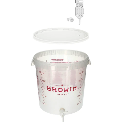 Fermentacijos talpa 30 l su spauda, kraneliu ir 3 vamzdeliais - 4