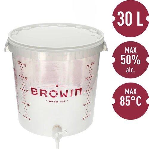 Fermentacijos talpa 30 l su spauda, kraneliu ir 3 vamzdeliais - 2