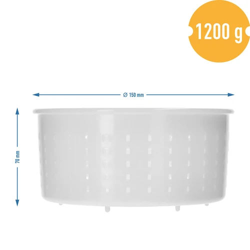 Forma serowarska okrągła Ø15 x 7cm na 1200 g - 7