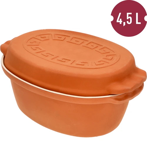 Glazūruotas romėniškas puodas 4,5 L (meandrai) - 6
