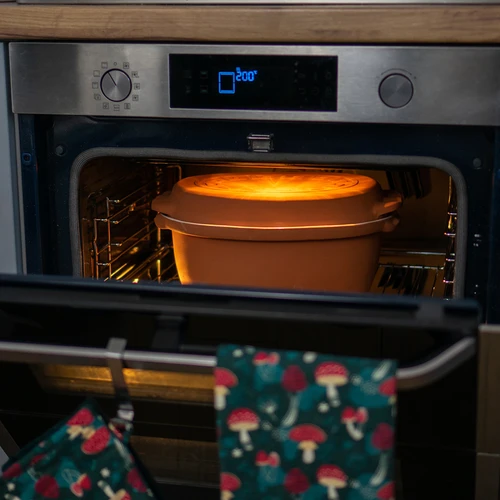 Glazūruotas romėniškas puodas 4,5 L (meandrai) - 18