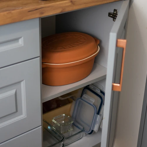 Glazūruotas romėniškas puodas 4,5 L (meandrai) - 19