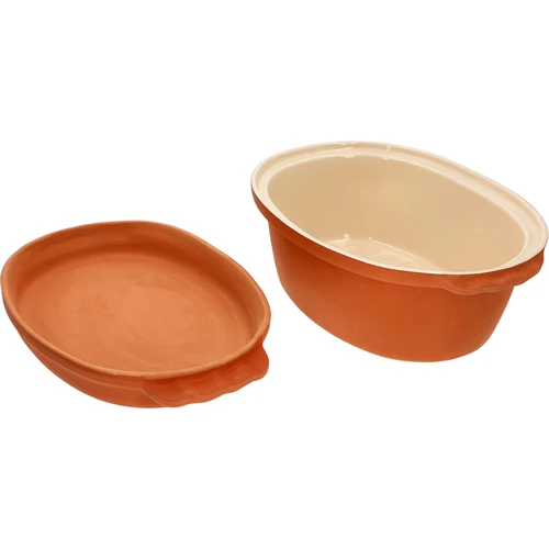 Glazūruotas romėniškas puodas 4,5 L (meandrai) - 5