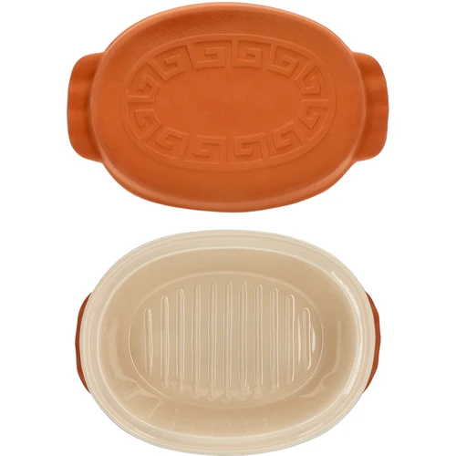 Glazūruotas romėniškas puodas 4,5 L (meandrai) - 8