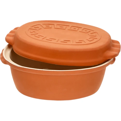 Glazūruotas romėniškas puodas 4,5 L (meandrai) - 7