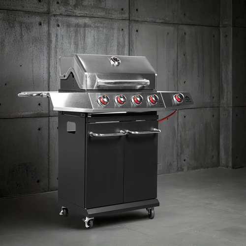 Grill gazowy dragON BBQ101, 11,7 kW, czarno-srebrny - 4