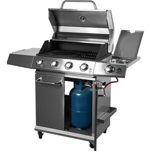 Grill gazowy dragON BBQ201, 18,8 kW, srebrny - 2