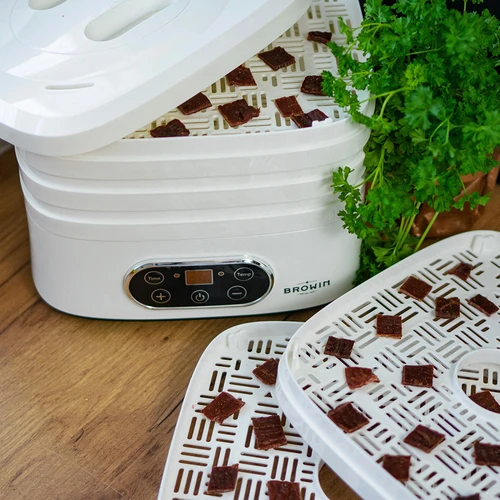 Grybų, vaisių, daržovių ir žolelių džiovintuvas su temperatūros reguliavimu, 240 W, baltas - 22