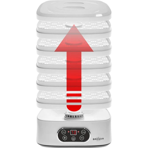 Grybų, vaisių, daržovių ir žolelių džiovintuvas su temperatūros reguliavimu, 240 W, baltas - 10