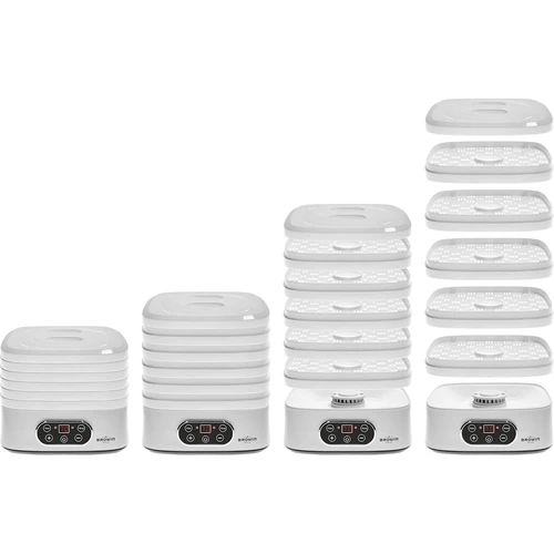 Grybų, vaisių, daržovių ir žolelių džiovintuvas su temperatūros reguliavimu, 240 W, baltas - 11